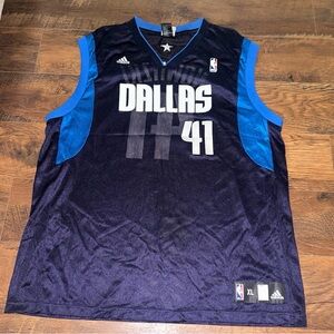 Adidas Dallas Basketball Dirk Nowitski Jersey - Blue